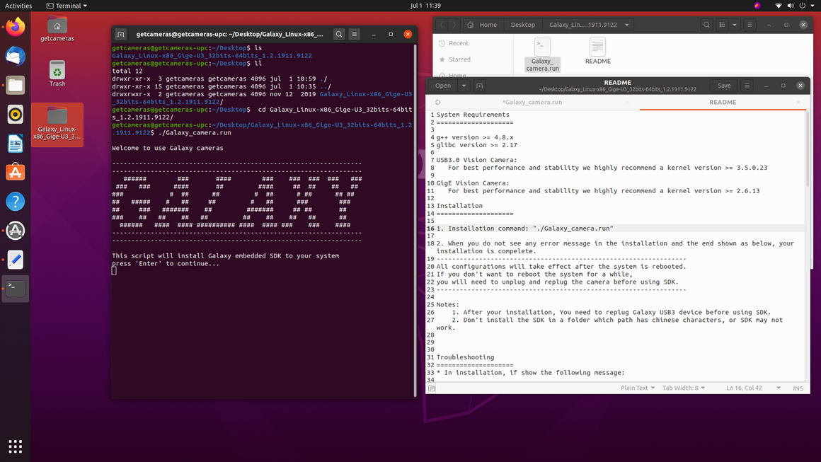 Como instalar o Galaxy SDK para dispositivos baseados em x86 e colocar a sua Câmera industrial a funcionar no Linux Como instalar o Galaxy SDK para dispositivos baseados em x86 e colocar a sua Câmera industrial a funcionar no Linux