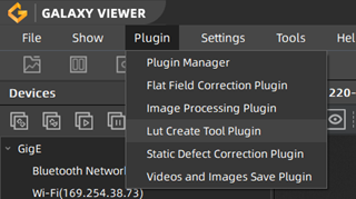 Galaxy viewer showing the LUT Create Tool Galaxy viewer showing the LUT Create Tool