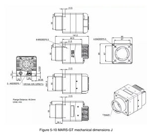 MARS-6500-18GTC-TF F Camera 10GigE Vision Mechanical drawing 3 MARS-6500-18GTC-TF F Camera 10GigE Vision Mechanical drawing 3