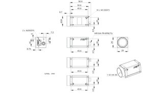 ME2S-1260-9GM-P-M01 Camera GigE Vision Mechanical drawing 4 ME2S-1260-9GM-P-M01 Camera GigE Vision Mechanical drawing 4