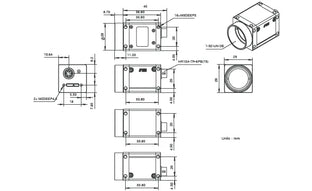 ME2S-138-136U3M-SWIR Camera SWIR Mechanical drawing 6 ME2S-138-136U3M-SWIR Camera SWIR Mechanical drawing 6