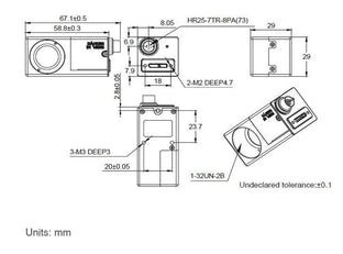 MER2-1220-32U3C-W90 Camera USB3 Vision Mechanical drawing 5 MER2-1220-32U3C-W90 Camera USB3 Vision Mechanical drawing 5
