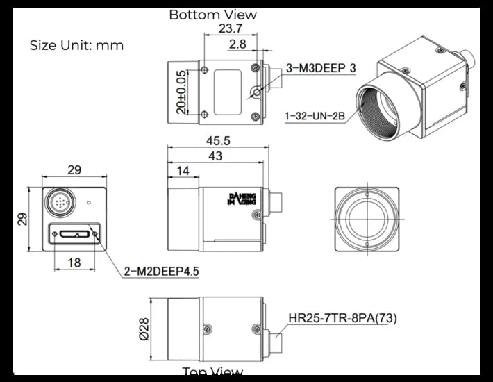 MER2-302-56U3M-M01 Camera USB3 Vision 5 MER2-302-56U3M-M01 Camera USB3 Vision 5