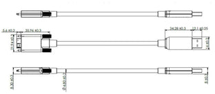 VA-CABLE-USB3-40m-HF Cable USB3 Mechanical drawing 3 VA-CABLE-USB3-40m-HF Cable USB3 Mechanical drawing 3