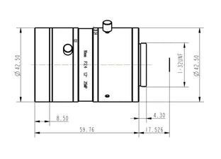 VA-LCM-25MP-16MM-F2.4-120 Lens C-mount Mechanical drawing 3 VA-LCM-25MP-16MM-F2.4-120 Lens C-mount Mechanical drawing 3