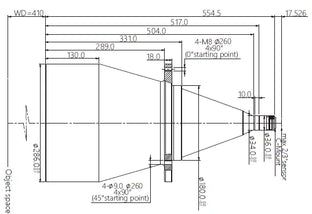 VA-LCM-TC-0-0.048X-WD410-015 Lens telecentric Mechanical drawing 3 VA-LCM-TC-0-0.048X-WD410-015 Lens telecentric Mechanical drawing 3