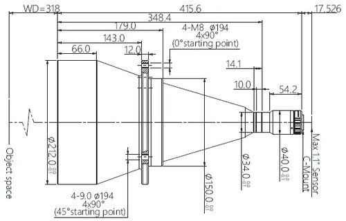 VA-LCM-TC-0-0.108X-WD318-110 Lens telecentric 2 VA-LCM-TC-0-0.108X-WD318-110 Lens telecentric 2