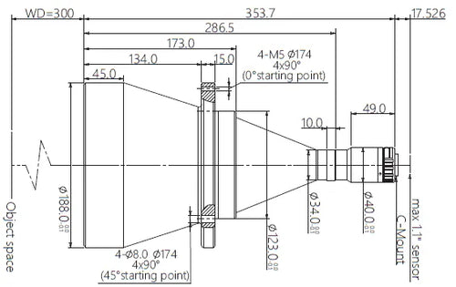 VA-LCM-TC-0-0.123X-WD300-110 Lens telecentric 2 VA-LCM-TC-0-0.123X-WD300-110 Lens telecentric 2