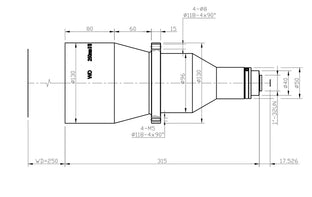 VA-LCM-TC-0-0.1X-WD250-015 Lens telecentric 2 VA-LCM-TC-0-0.1X-WD250-015 Lens telecentric 2