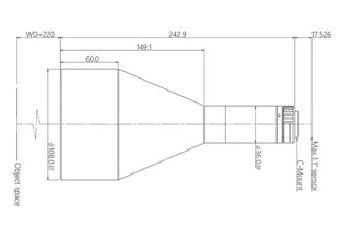 VA-LCM-TC-0-0.275X-WD220-110 Lens telecentric 3 VA-LCM-TC-0-0.275X-WD220-110 Lens telecentric 3