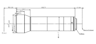 VA-LCM-TC-0-1X-WD110-110 Lens telecentric Mechanical drawing 3 VA-LCM-TC-0-1X-WD110-110 Lens telecentric Mechanical drawing 3
