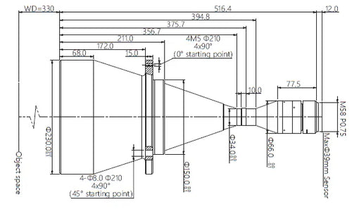 VA-LM58-TC-0-0.205X-WD330-39C Lens telecentric 2 VA-LM58-TC-0-0.205X-WD330-39C Lens telecentric 2