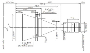 VA-LM58-TC-0-0.260X-WD300-39C Lens telecentric 2 VA-LM58-TC-0-0.260X-WD300-39C Lens telecentric 2