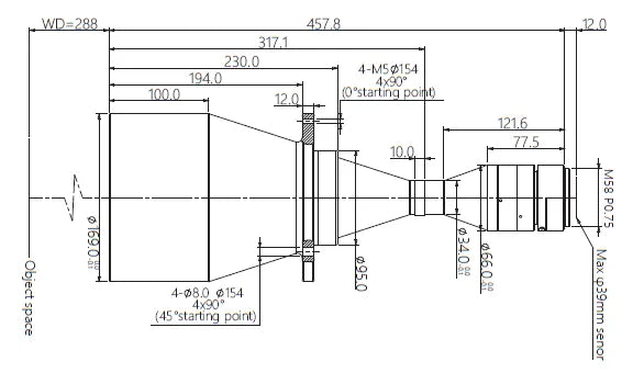 VA-LM58-TC-0-0.287X-WD288-39C Lens telecentric 2 VA-LM58-TC-0-0.287X-WD288-39C Lens telecentric 2