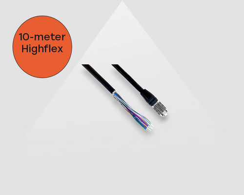 I/O-kabel 10M Highflex hirose 8-pins - open uiteinde - MER/ MER2/ ME2P-camera's, industriële kwaliteit