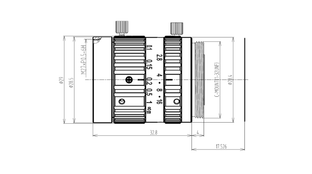 VA-LCM-10MP-12MM-F2.8-015 c-mount lens mechanical drawing