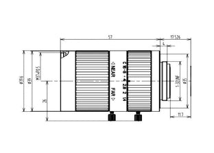 VA-LCM-5MP-50MM-F1.4-015 c-mount lens mechanical drawing 