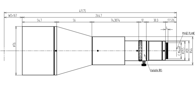 Mechanical Drawing VA-LCM-TC-0-0.188X-WD167-015