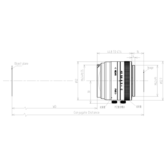 VA-LM42-29MP-20MM-F4.5-30C-mechanical-drawing-f-mount-lens