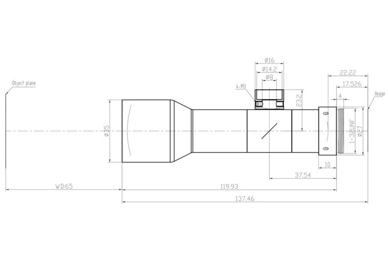 Mechanical Drawing VA-LCM-TC-1-0.5X-WD65-110