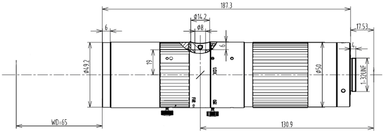 Mechanical Drawing VA-LCM-TC-0-0.5X-2X-WD65-015