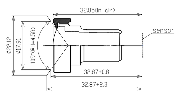 VA-LM12-5MP-05MM-F2.5-018 mechanical drawing m12-lens