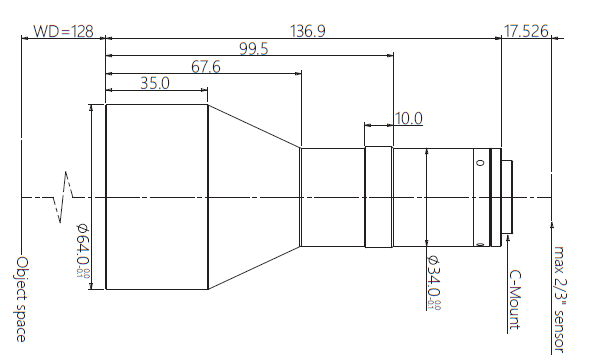 Mechanical Drawing VA-LCM-TC-0-0.238X-WD128-015