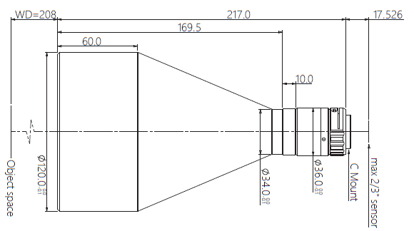 Mechanical Drawing VA-LCM-TC-0-0.127X-WD208-015