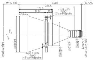 Mechanical Drawing VA-LCM-TC-0-0.076X-WD300-015