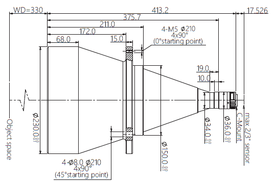 Mechanical Drawing VA-LCM-TC-0-0.06X-WD330-015