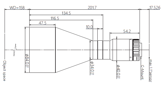 Mechanical Drawing VA-LCM-TC-0-0.288X-WD158-110