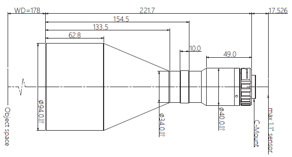 Mechanical Drawing VA-LCM-TC-0-0.256X-WD178-110