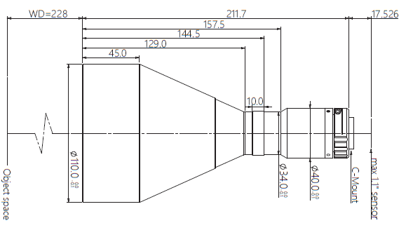 Mechanical Drawing VA-LCM-TC-0-0.230X-WD228-110