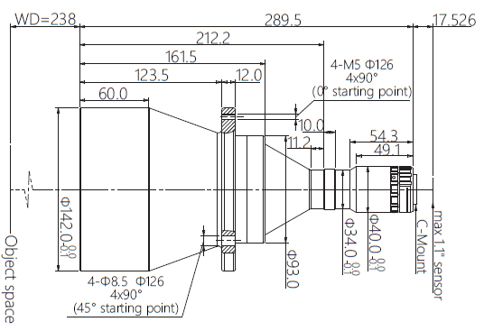 Mechanical Drawing VA-LCM-TC-0-0.184X-WD238-110