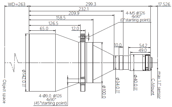 Mechanical Drawing VA-LCM-TC-0-0.167X-WD263-110