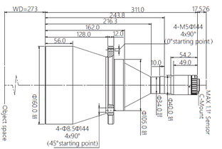 Mechanical Drawing VA-LCM-TC-0-0.153X-WD273-110