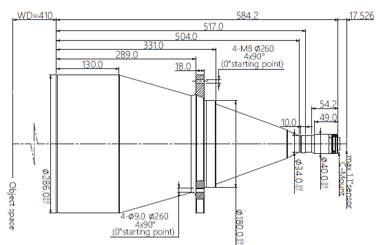 Mechanical Drawing VA-LCM-TC-0-0.077X-WD410-110