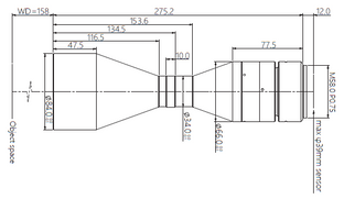 Mechanical Drawing VA-LM58-TC-0-0.609X-WD158-39C