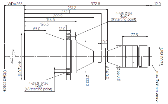 Mechanical Drawing VA-LM58-TC-0-0.355X-WD263-39C