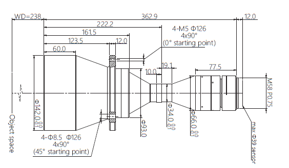 Mechanical Drawing VA-LM58-TC-0-0.325X-WD273-39C