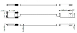 Cable USB3 Highflex 50 meters Mechanical Drawing