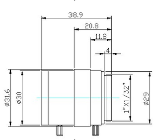 VA-LCS-3MP-2812MM-F1.4-025 Lens Cs-mount varifocal 2.8mm up to 12mm Mech drawing