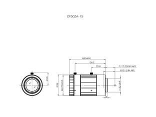 Fujinon CF50ZA-1S Mechanical drawing