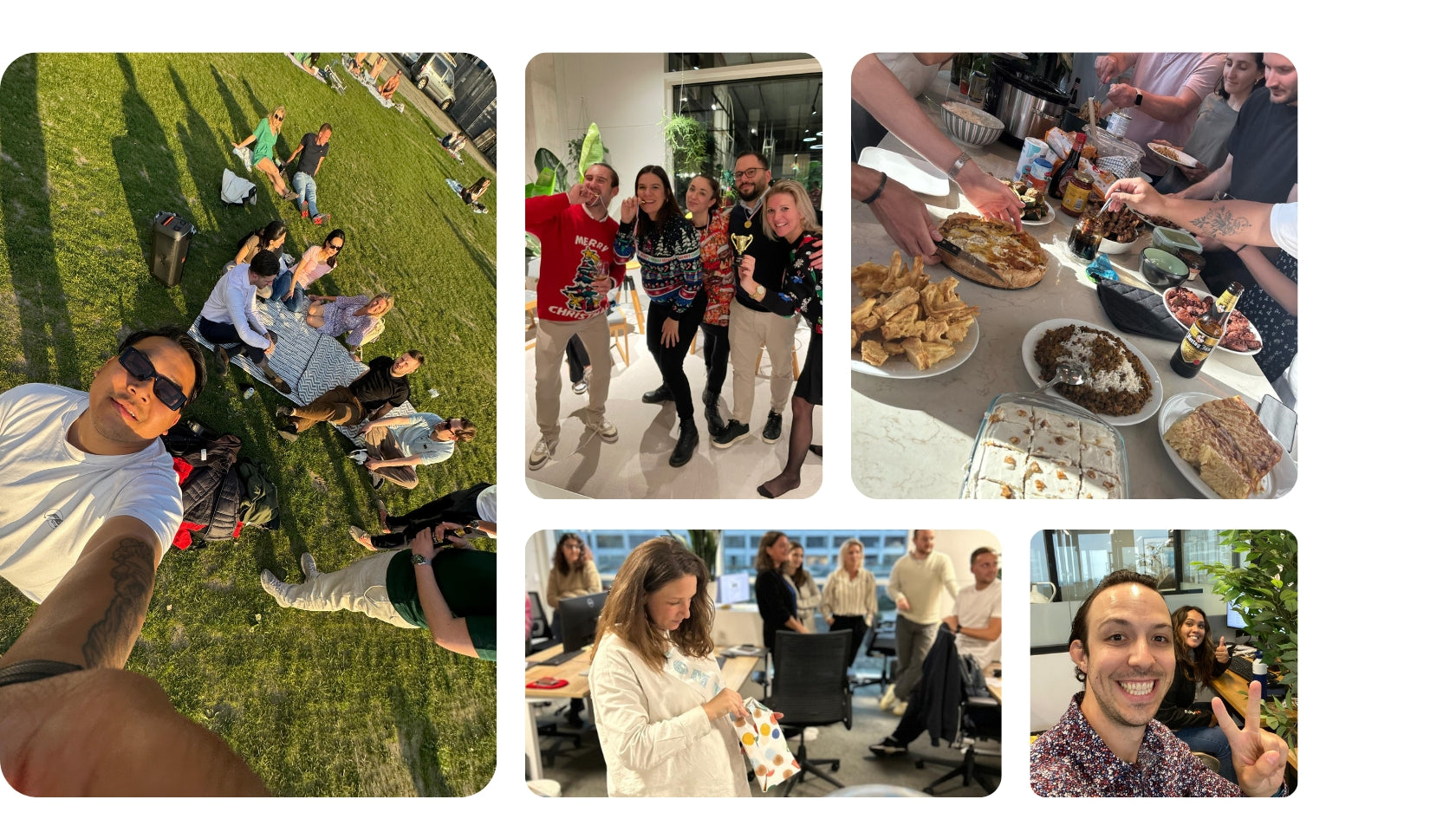 Collage of different pictures showing the VA Imaging team