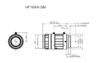 Fujinon HF16XA-5M Mechanical drawing
