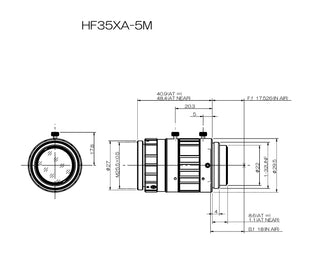 Fujinon HF35XA-5M Mechanical Drawing