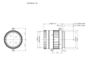 Fujinon HF50HA-1S Mechanical drawing