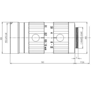 VA-LCM-20MP-16MM-F2.8-110 c-mount lens mechanical drawing