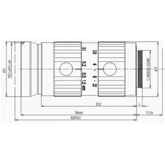 VA-LCM-20MP-25MM-F2.8-110 c-mount lens mechanical drawing