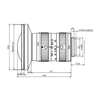 VA-LCM-25MP-08MM-F2.8-110 c-mount lens mechanical drawing